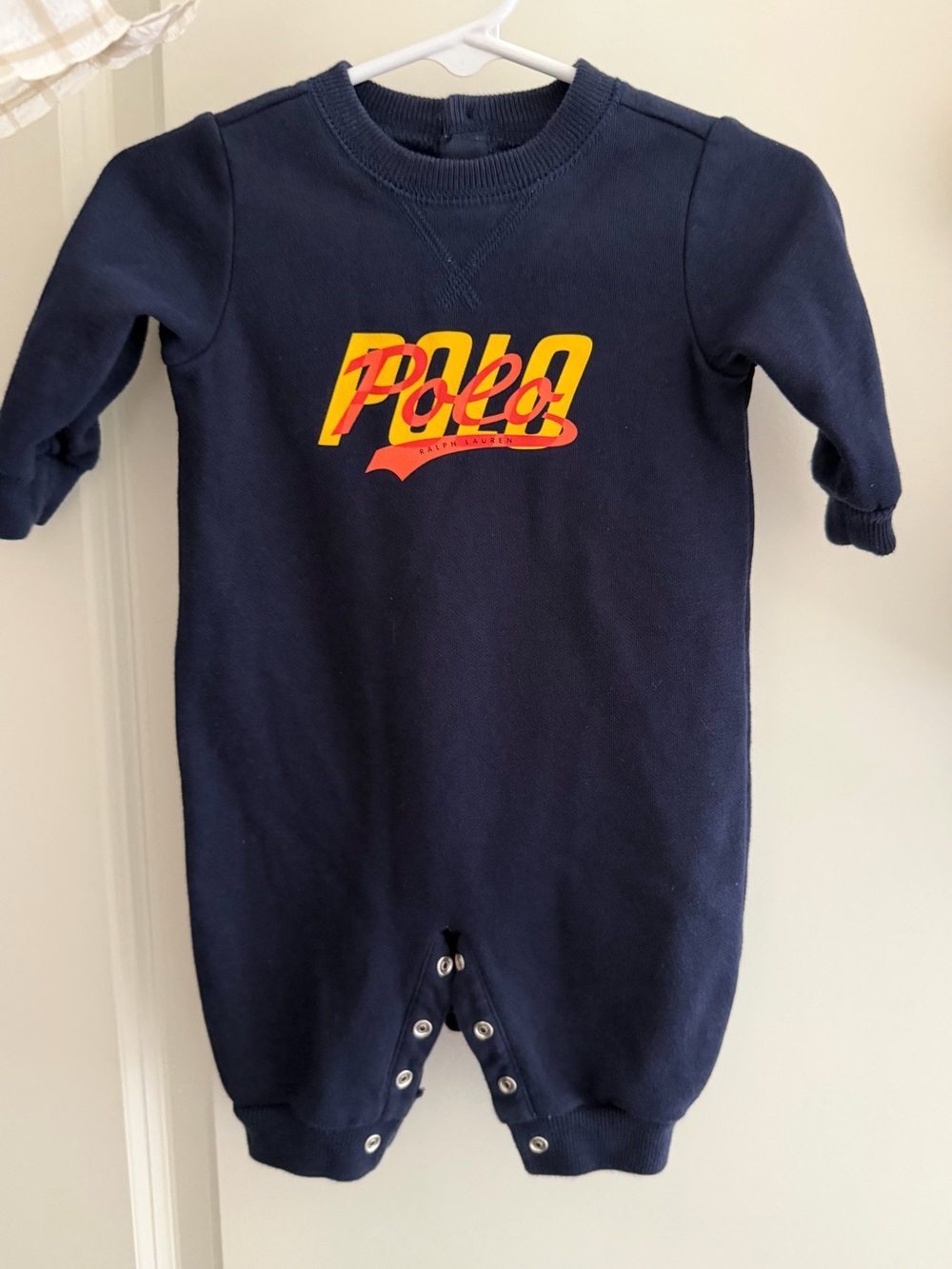 Ralph Lauren baby boy 3 months navy fleece coverall